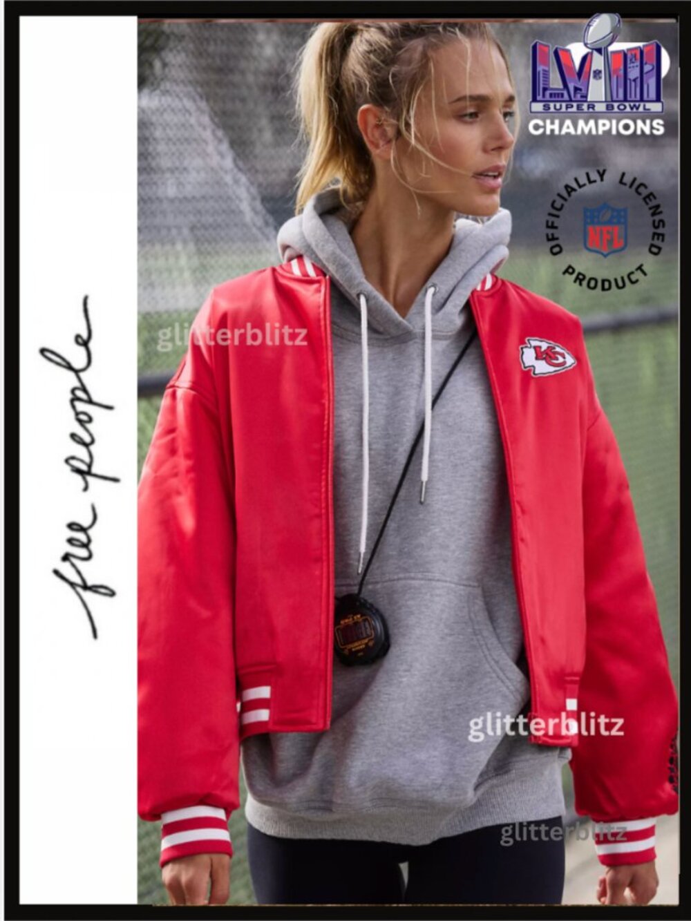FP Movement x The Wild Collective Exclusive Kansas City Chiefs Bomber Jacket